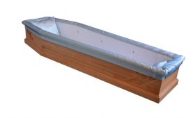 Preziosa aderente bicolore bianco organza azzurra
