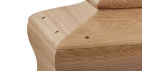 Cofano funebre rovere mod. Millenium dettaglio