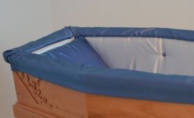 Preziosa aderente bicolore azzurro organza blu