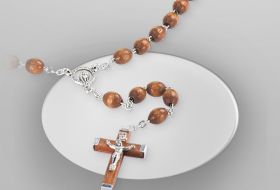 corona rosario legno