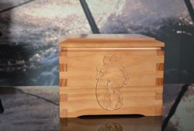 urna legno coda di rondine con cristo
